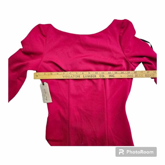 NWT Katie May Glisten Open Back Long Sleeve Dress Ruby Size M - Picture 7 of 13